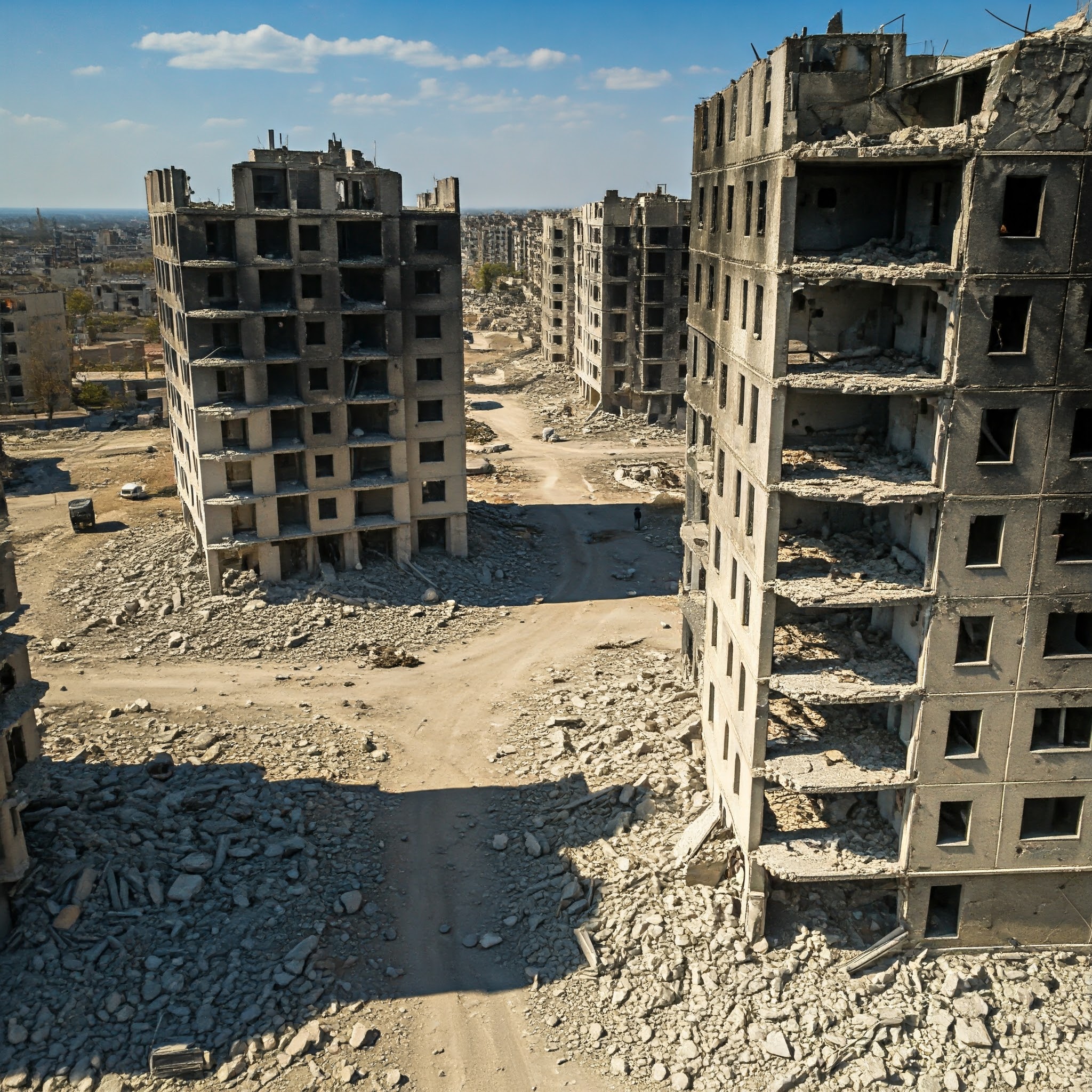 Bombed buildings in Lebanon